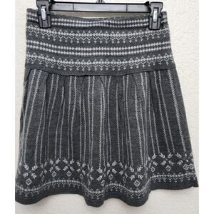 Princess Vera Wang Gray Metallic Knit Pleated Mini Skirt XL Lightweight Soft